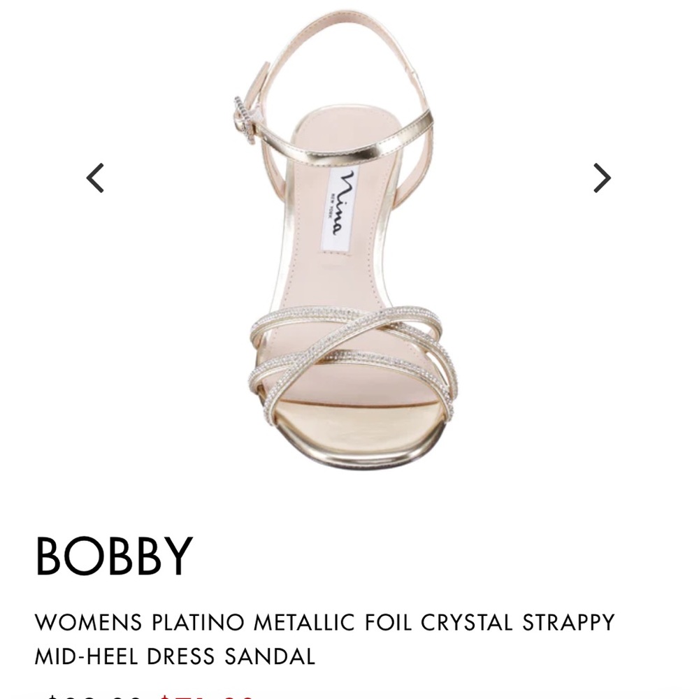 Nina ankle strap 2 inch heel